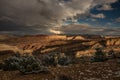 Evening Sun Light Dapples The Ridges of Capitol Reef