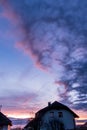 Evening sun over a residential building