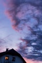 Evening sun over a residential building