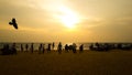 Evening sun set at maravila beach srilanka