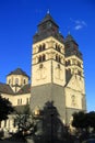 Golden Evening Light on Herz Jesu Church in Mayen, Eifel Mountains, Mayen, Rheinland-Pfalz, Germany