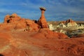 Evening Light on Southwest Desert Landscape at the Toadstools Rock Formations, Escalante National Monument, Utah, USA Royalty Free Stock Photo