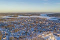 Evening sun in Smedjebacken drone photo