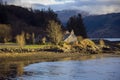 Country cottage on the banks of Loch Duich - Scotland Royalty Free Stock Photo