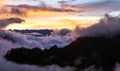 Evening sunset cloudscape view from Peruvian Andes Royalty Free Stock Photo