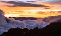 Evening sunset cloudscape view from Peruvian Andes