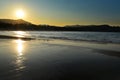 Australian Coastline Diggers Beach sunset Royalty Free Stock Photo
