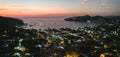 Evening sunset dusk over San Juan Del Sur Royalty Free Stock Photo