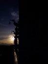 Evening sunset at Huai Plakang Temple