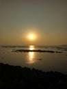 Evening sunset at Marine drive Mumbai Royalty Free Stock Photo
