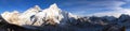 Mount Everest sunset panoramic view