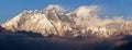 Mount Everest Lhotse Nepal Himalayas mountains sunset Royalty Free Stock Photo