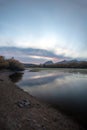 Evening sunset sky over Salt River near Mesa Arizona USA Royalty Free Stock Photo