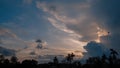 Evening sunset sky in Sri lanka Royalty Free Stock Photo