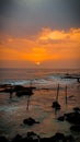 Sunset at sri lankan beach