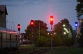 Evening and sunset in station Okrisky