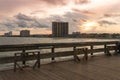 View from the pier in Myrtle Beach. Royalty Free Stock Photo