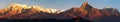 Evening, sunset view of mount Annapurna Nepal Himalaya Royalty Free Stock Photo