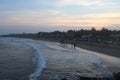 Evening sunset view - Serenity Beach - Pondicherry tourism - India holiday destination - beach vacation Royalty Free Stock Photo