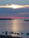 A beautiful sunset, lake Erie Royalty Free Stock Photo