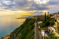 Evening in Taormina in Sicily Royalty Free Stock Photo