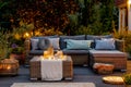 Evening on a terrace Royalty Free Stock Photo