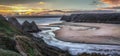 Evening at Three Cliffs Bay Gower Royalty Free Stock Photo