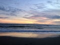 Evening tide. beach scene. Waves.