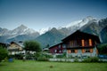 Evening time in Chamonix France