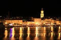 Evening in the Town of Krk, waterfront Royalty Free Stock Photo