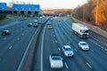 Evening traffic on british motorway M25