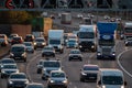 Evening traffic on British motorway M25 Royalty Free Stock Photo