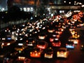 Evening Traffic on a Congested Road Royalty Free Stock Photo