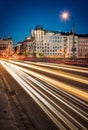 Evening traffic, Prague, Czech republic