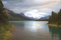 Evening Tranquility at Maligne Lake Royalty Free Stock Photo
