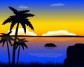 Evening in tropic Royalty Free Stock Photo