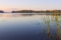 Evening on Tuusula lake in Finland.