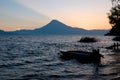 Evening twilight at lake atitlan