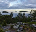 Evening twilight at the lake of Ladoga