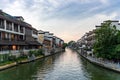 Evening view of ancient oriental Qinhuai River