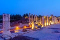 Evening view of the ancient Roman-Byzantine city of Bet Shean