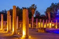 Evening view of the ancient Roman-Byzantine city of Bet Shean