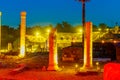 Evening view of the ancient Roman-Byzantine city of Bet Shean