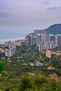 Evening view of Banshan Peninsula Banshan Bandao, Xiao Donghai Beach from Luhuitou Mountain Park, Sanya, Hainan, China