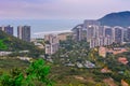 Evening view of Banshan Peninsula Banshan Bandao, Xiao Donghai Beach from Luhuitou Mountain Park, Sanya, Hainan, China