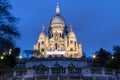 Basilica Sacre Coeur in Montmartre in Paris Royalty Free Stock Photo