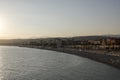 Evening view of The Bay of Angels in Nice Royalty Free Stock Photo