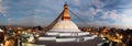 Evening view of Bodhnath stupa - Kathmandu Royalty Free Stock Photo