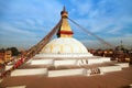 Evening view of Bodhnath stupa - Kathmandu - Nepal Royalty Free Stock Photo