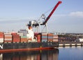 Jacksonville City Port Cargo Ship